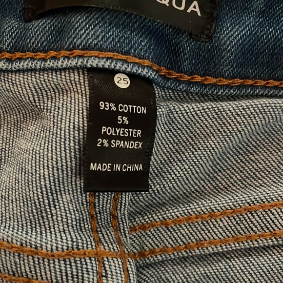 Aqua jeans with silver stripes - Picture 3 of 4